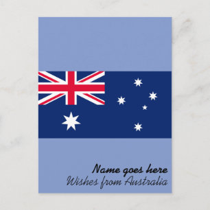 Postal Bandera Australiana Personalizable Día Festivo/Vac