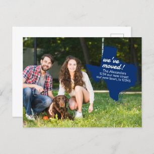 Postal Bandera Azul de Estado que hemos movido - Tejas en