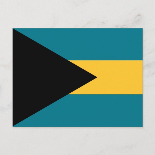 Postal Bandera bahameña, bandera de las Bahamas (Anverso)