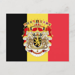 Postal Bandera belga y COA