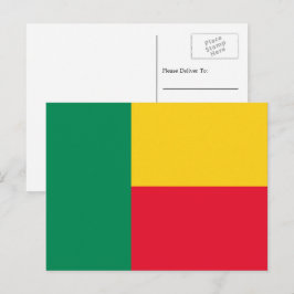 Postal Bandera beninesa, Bandera de Benín