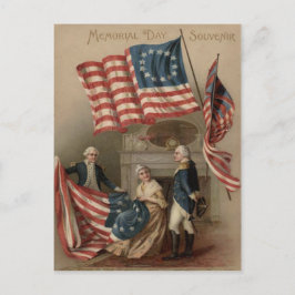 Postal Bandera Betsy Ross George Washington de los