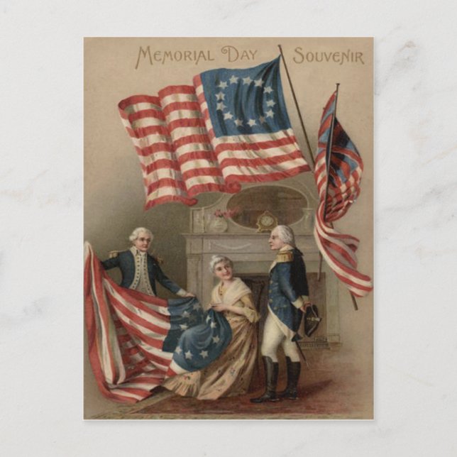 Postal Bandera Betsy Ross George Washington de los (Anverso)