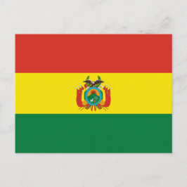 Postal Bandera boliviana, bandera de Bolivia