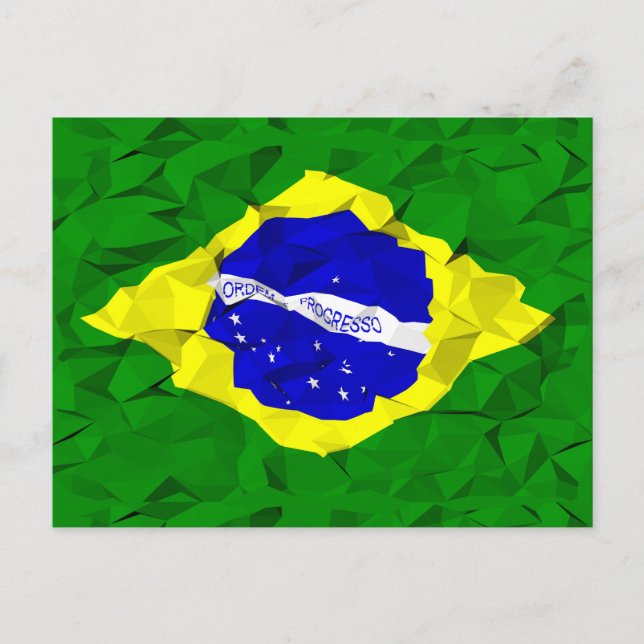 Postal bandera brasileña quebrada (Anverso)