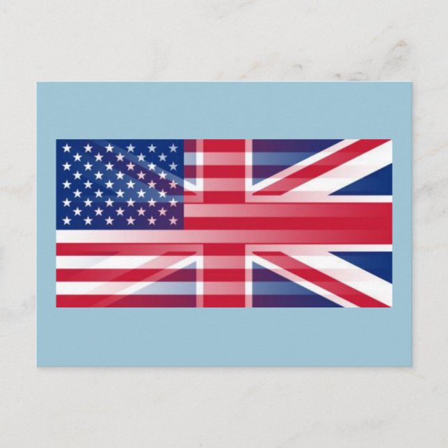 POSTAL BANDERA BRITÁNICA DE EE.UU. (Anverso)