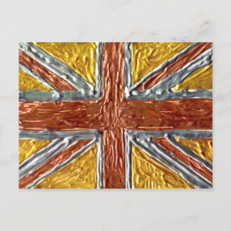 Postal Bandera británica Gold Silver Bronce