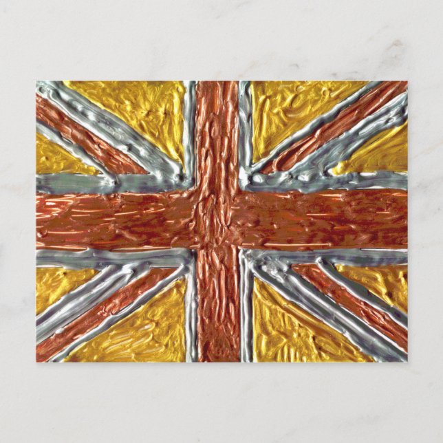 Postal Bandera británica Gold Silver Bronce (Anverso)