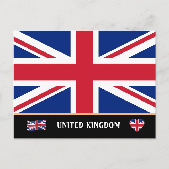 Postal Bandera británica & viajes a Inglaterra / Reino Un (Anverso)