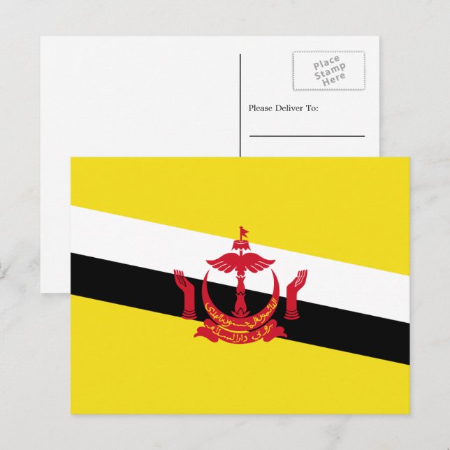 Postal Bandera bruneana, Bandera de Brunéi (Anverso / Reverso)
