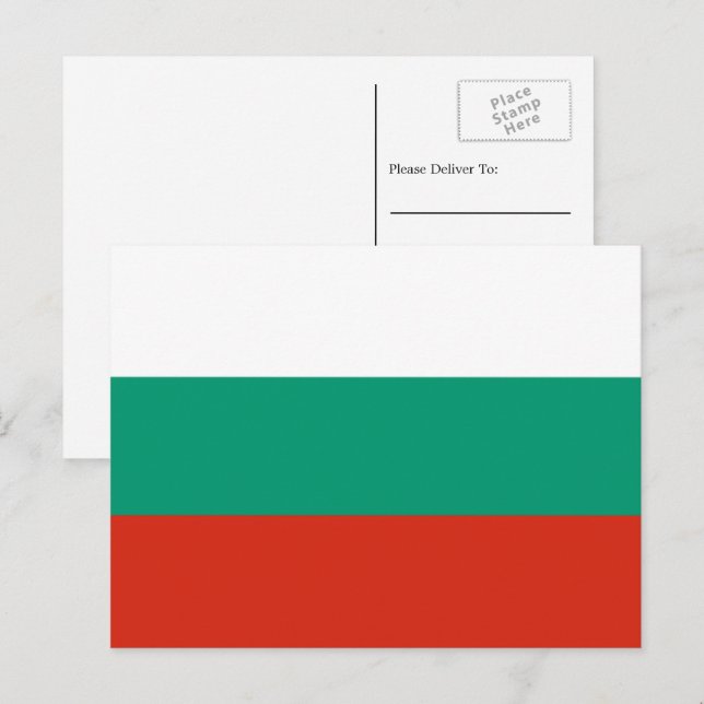 Postal Bandera búlgara, Bandera de Bulgaria (Anverso / Reverso)