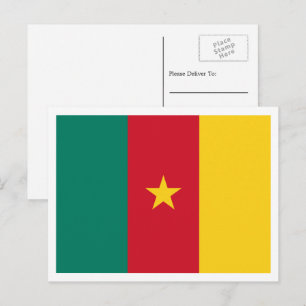 Postal Bandera camerunesa, bandera de Camerún