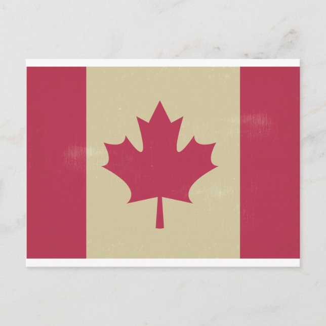 Postal bandera canadiana (Anverso)