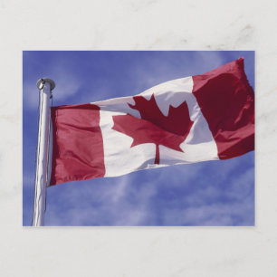 Postal bandera canadiense