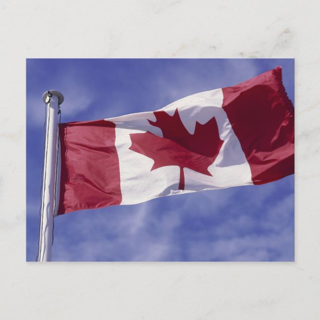 Postal bandera canadiense (Anverso)