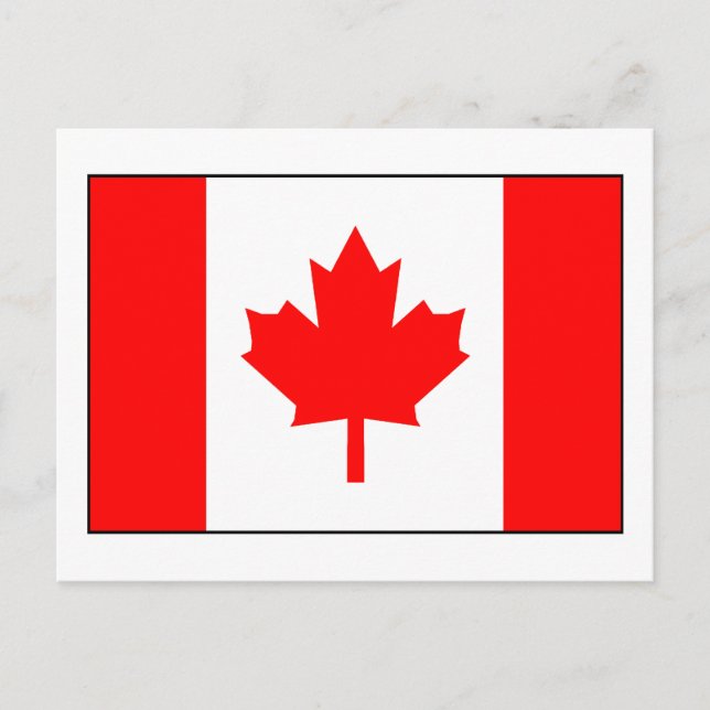 Postal Bandera canadiense (Anverso)