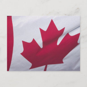 Postal Bandera canadiense.