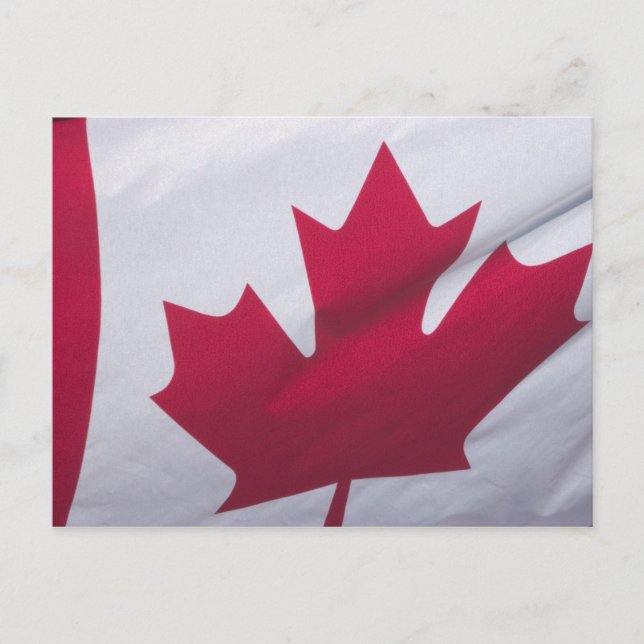 Postal Bandera canadiense. (Anverso)