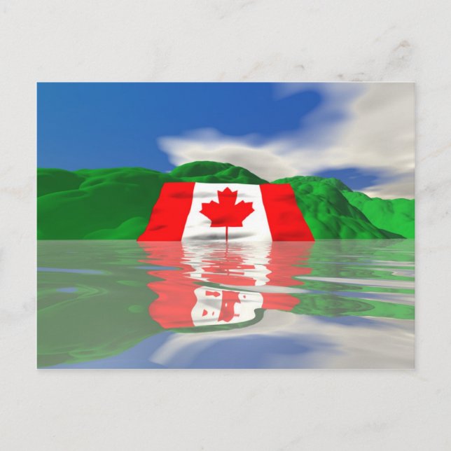 Postal Bandera canadiense (Anverso)
