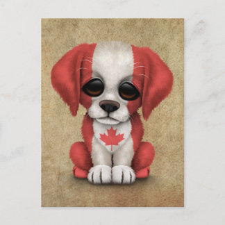 Postal Bandera canadiense bangladesí cachorro, toso