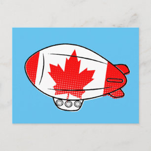 Postal Bandera Canadiense Blimp Balloon En Personalizado 