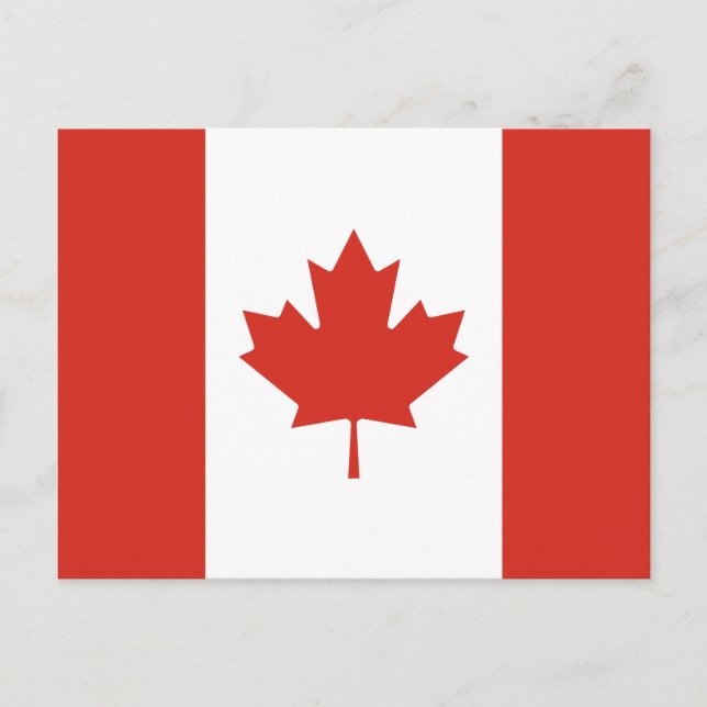 Postal Bandera canadiense (hoja de arce) (Canadá) (Anverso)