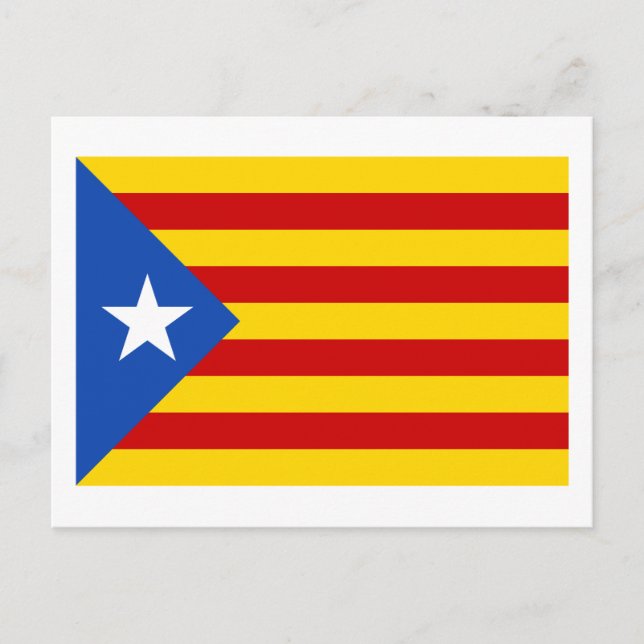 Postal Bandera catalana de la independencia "L'Estelada B (Anverso)