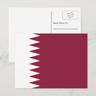 Postal Bandera catarí, bandera de Qatar