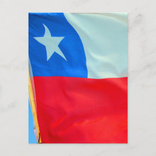 Postal bandera chilena