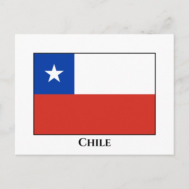 Postal Bandera chilena (Anverso)
