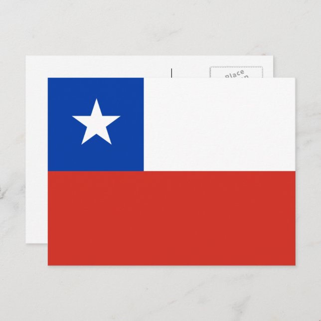 Postal Bandera Chilena, Bandera de Chile (Anverso / Reverso)