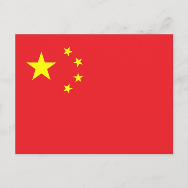 Postal Bandera china (Anverso)
