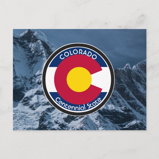 Postal Bandera circular de Colorado (Anverso)