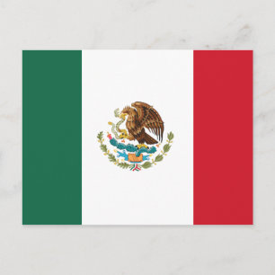 Postal Bandera clásica mexicana