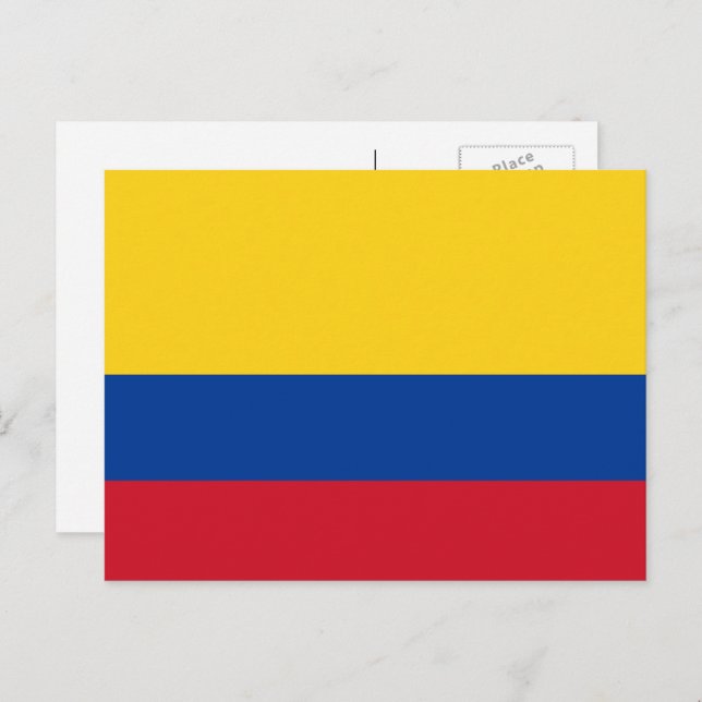 Postal Bandera Colombiana, Bandera de Colombia (Anverso / Reverso)