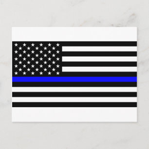 Postal Bandera conmemorativa de los oficiales de policía