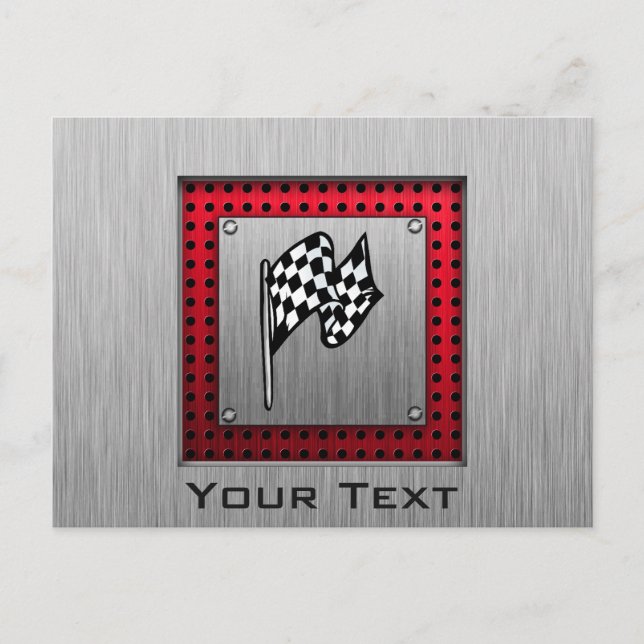 Postal Bandera controlada; apariencia de aluminio cepilla (Anverso)