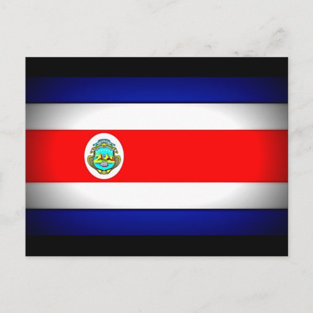 Postal Bandera costarricense estilizada (Anverso)