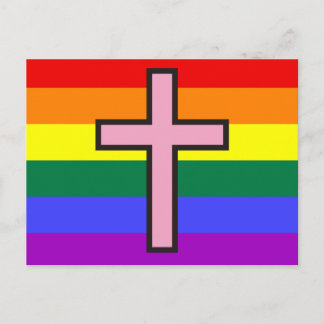 Postal Bandera cristiana gay