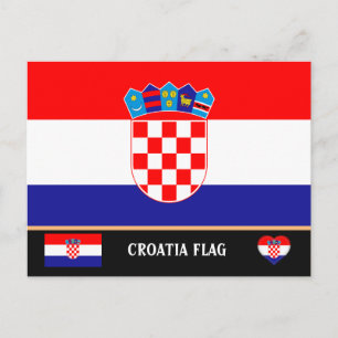 Postal Bandera croata y Croacia - viaje, vacaciones /depo