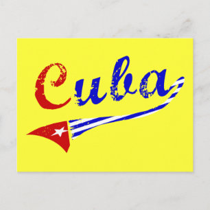 Postal Bandera cubana