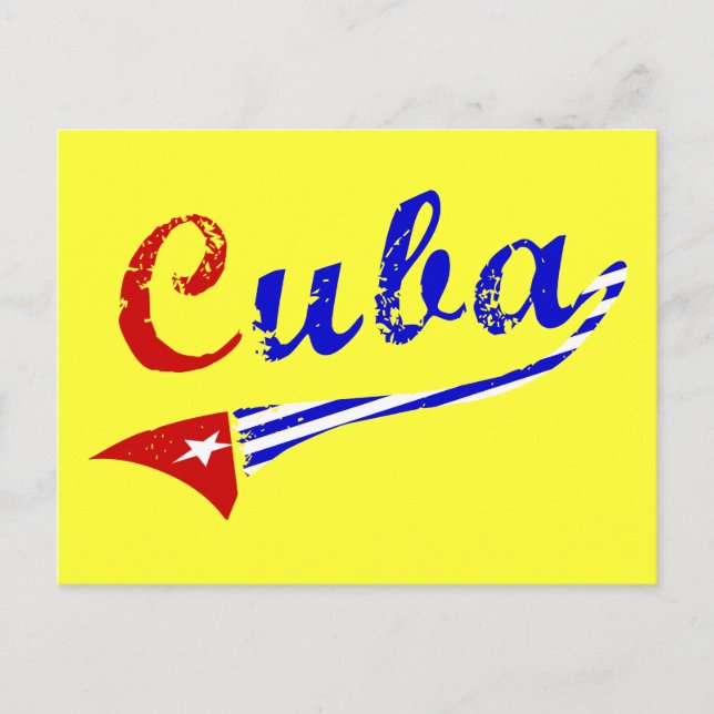 Postal Bandera cubana (Anverso)