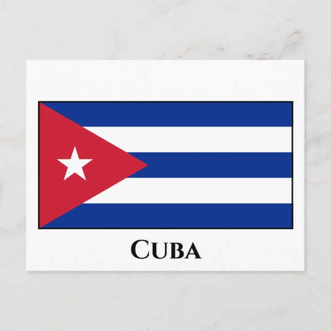 Postal Bandera cubana (Anverso)