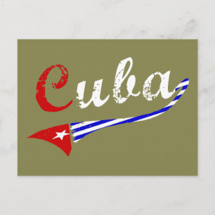 Postal Bandera cubana