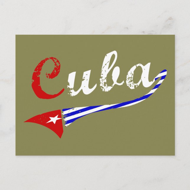 Postal Bandera cubana (Anverso)