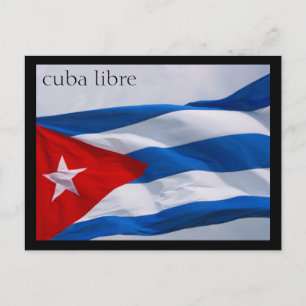 Postal bandera cubana