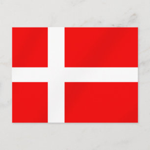 Postal Bandera danesa de Dinamarca para los daneses