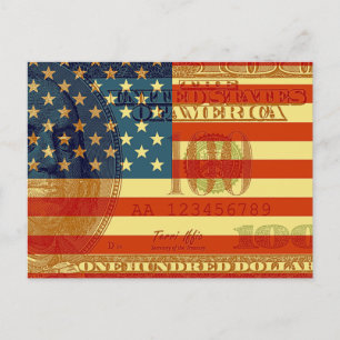 Postal Bandera de 100 dólares