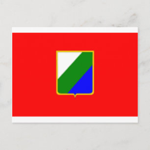 Postal Bandera de Abruzzo (Italia)