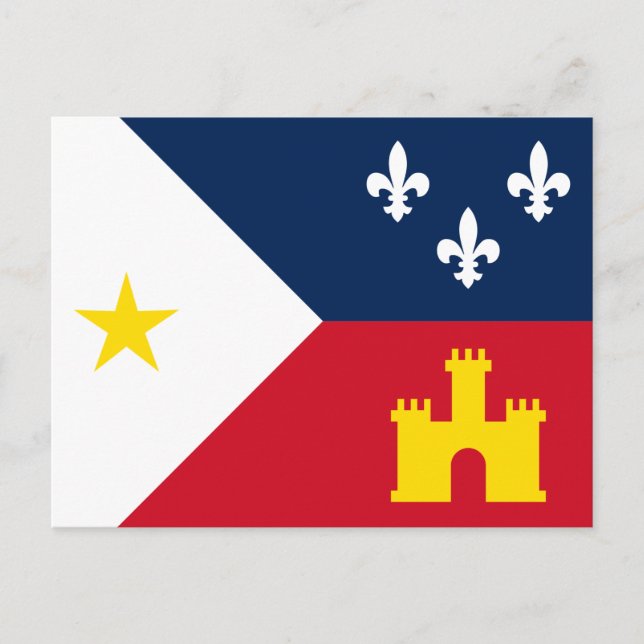 Postal Bandera de Acadiana (Anverso)